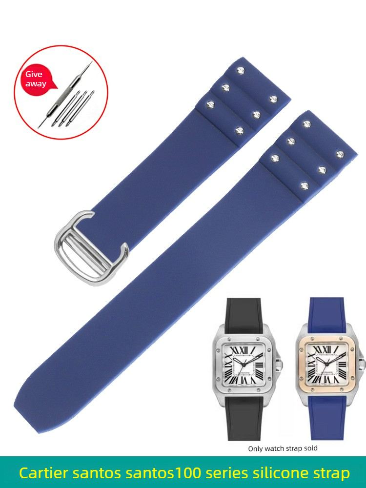 Cartier Watch Santos - Pulseira de Borracha de Silicone com