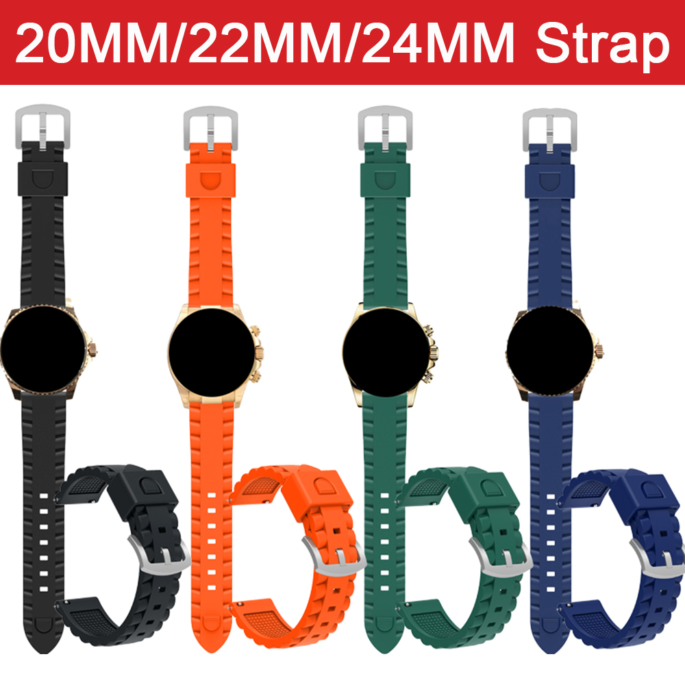 Silicone Watch Band 22Mm - Pulseira de silicone macio para 20mm