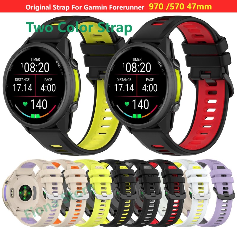 Silicone Watch Band 22Mm - 22mm pulseira bicolor para garmin forerunner