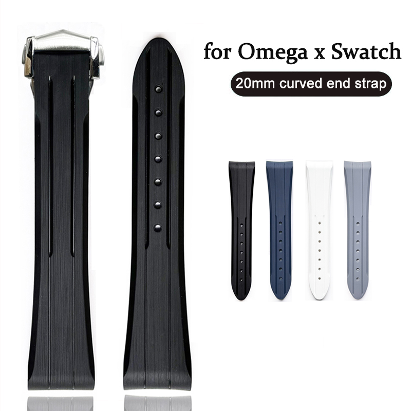 Omega Watch Seamaster - Pulseira de borracha de 20mm para