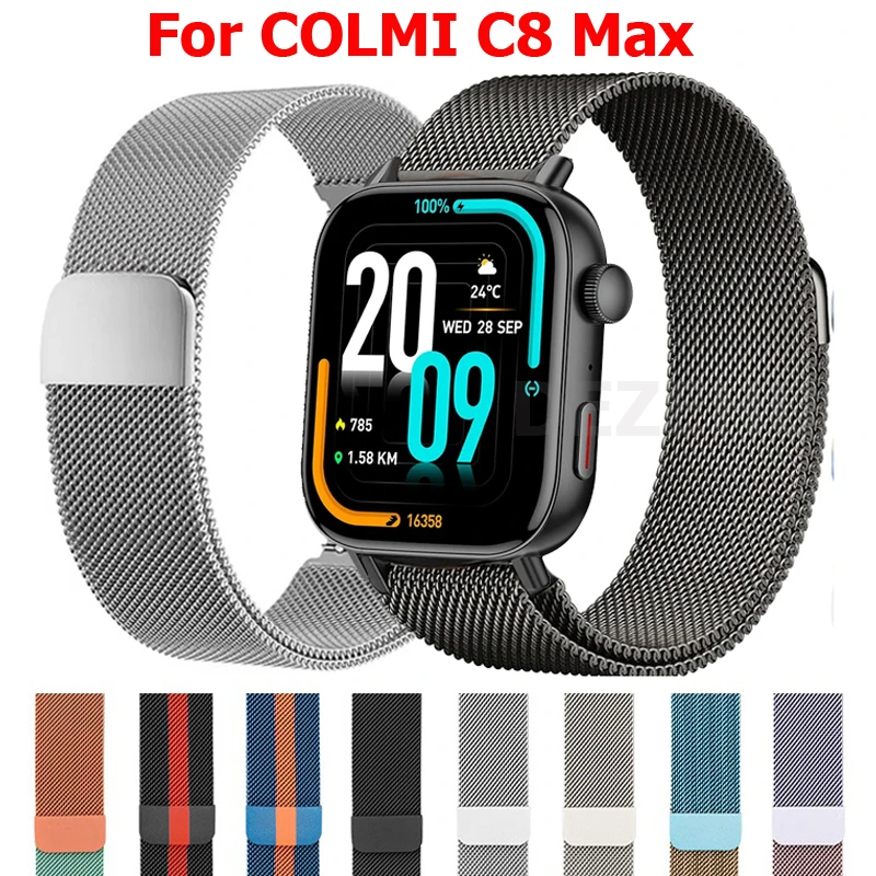 Milanese Loop Magnetic - Pulseira de laço milanês de 22mm