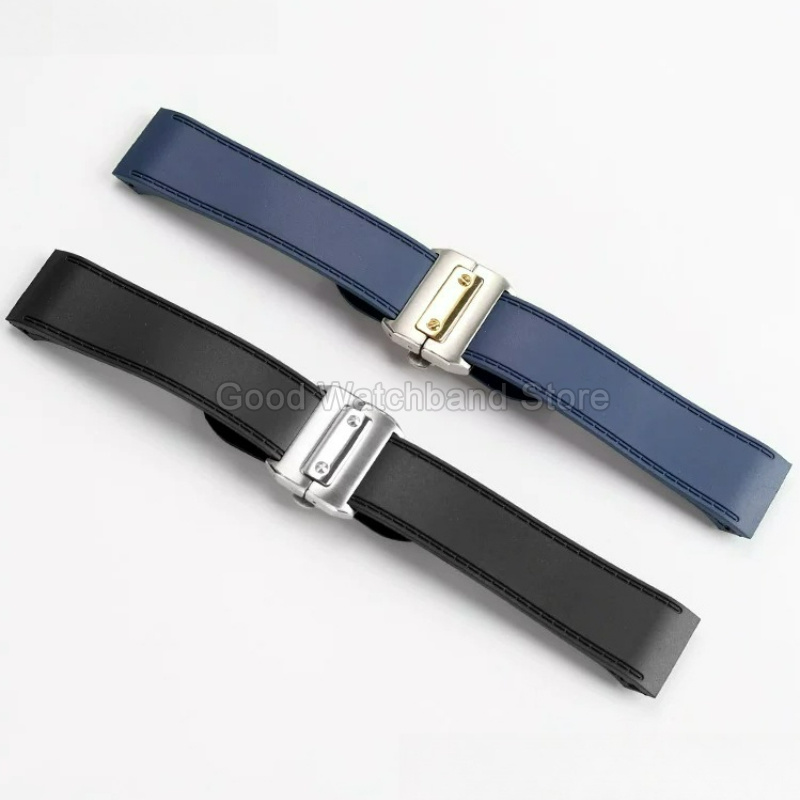 Cartier Watch Santos - Pulseira de Borracha de Alta Qualidade