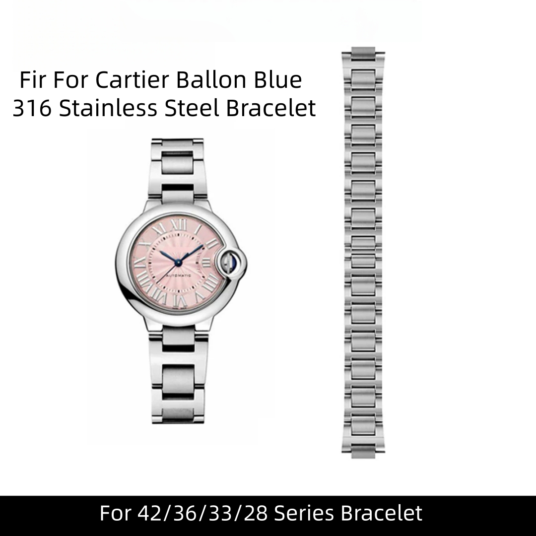 Cartier Watch Ballon Bleu - Pulseira de Aço Inoxidável 316 Sólido