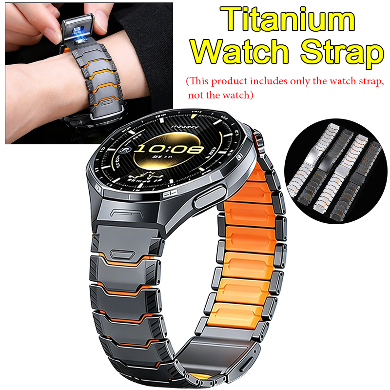 Silicone Watch Band 22Mm - Pulseira de Borracha de Titânio de