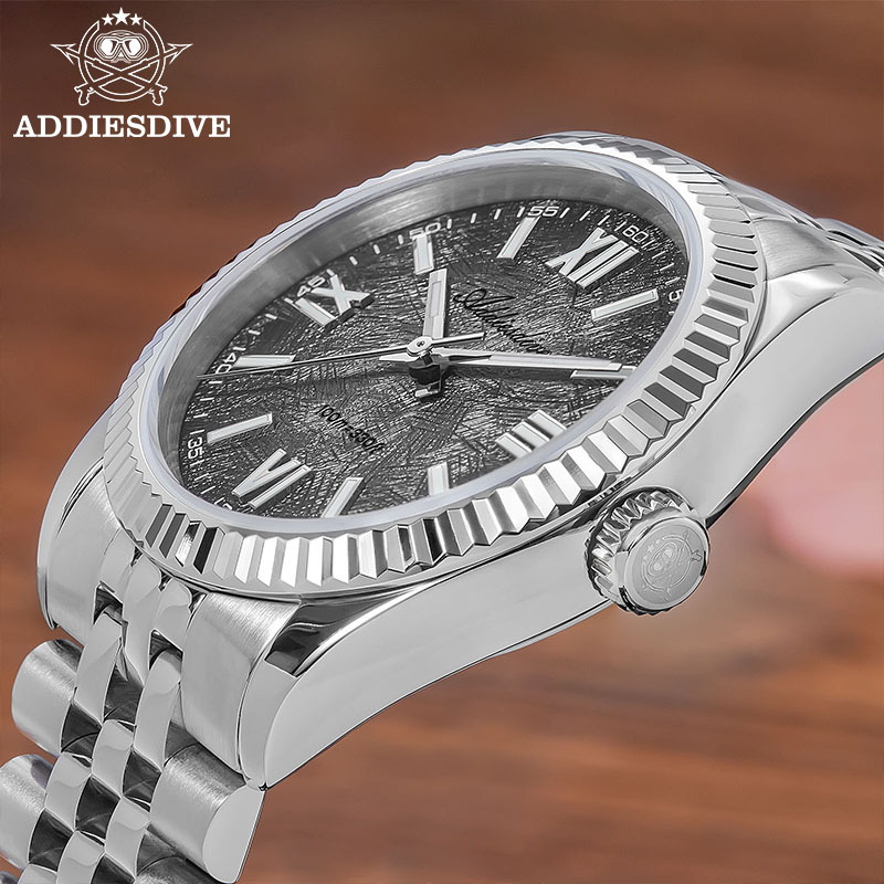 Stainless Bracelet Diver - ADDIESDIVE Relógio elegante para mulher, vidro