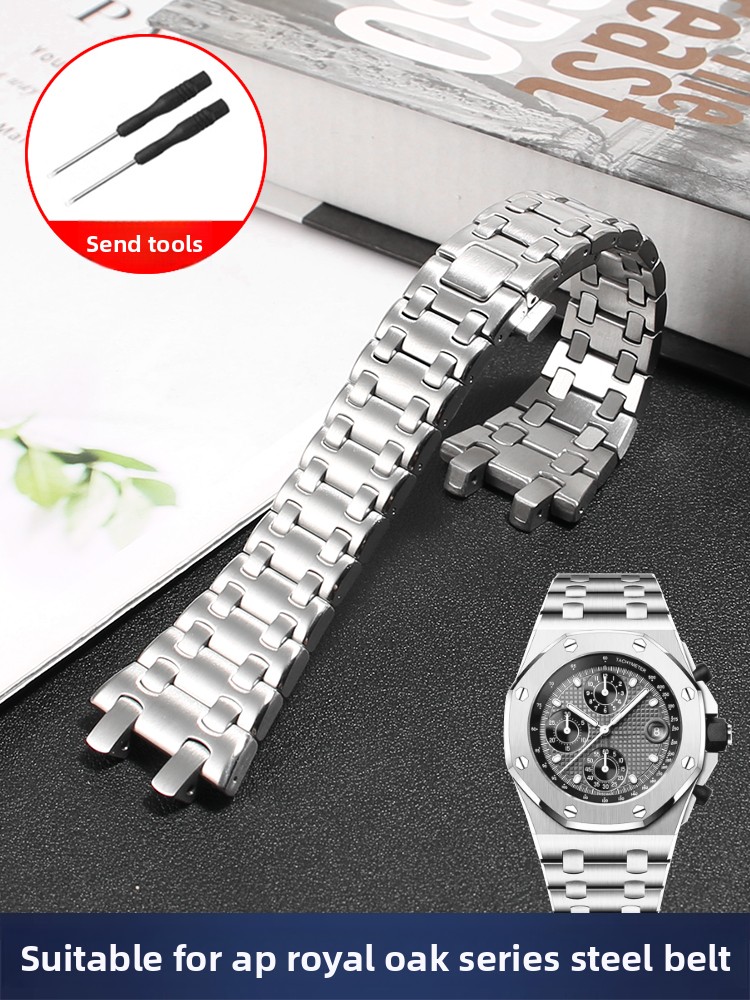 Audemars Piguet Watch Royal Oak Offshore - Pulseira de Relógio em Aço Inoxidável