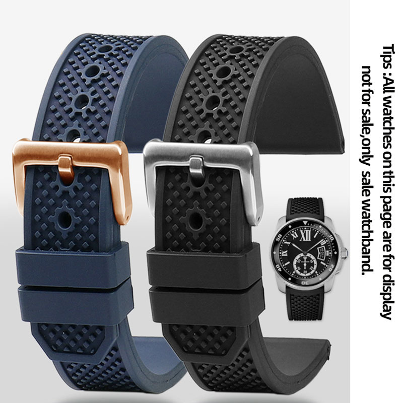Cartier Watch Tank - Pulseira de relógio de borracha fluorada