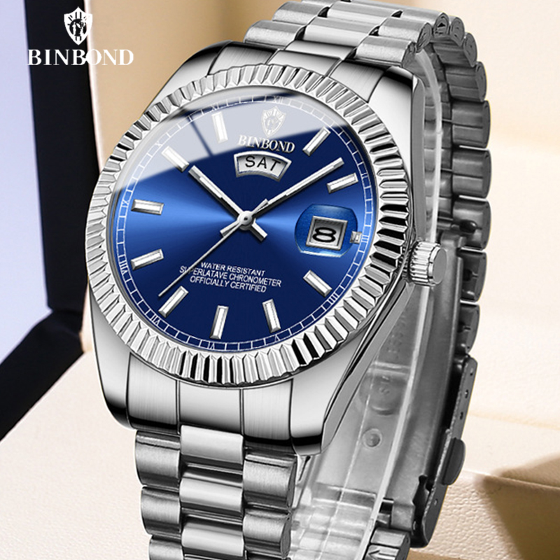 Binbond b7012 moda masculina n - Rolex Watch Datejust avaliação e preço