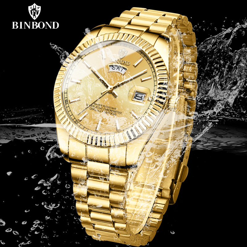Binbond b7012 moda masculina n - Rolex Watch Datejust avaliação e preço