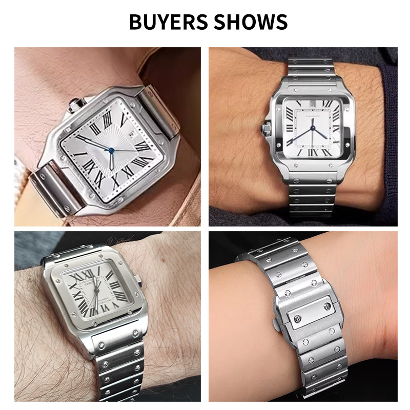 Pulseira de relógio de aço ino - Cartier Watch Santos avaliação e preço