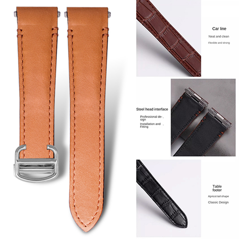 Pulseira de relógio de couro d - Cartier Watch Santos avaliação e preço