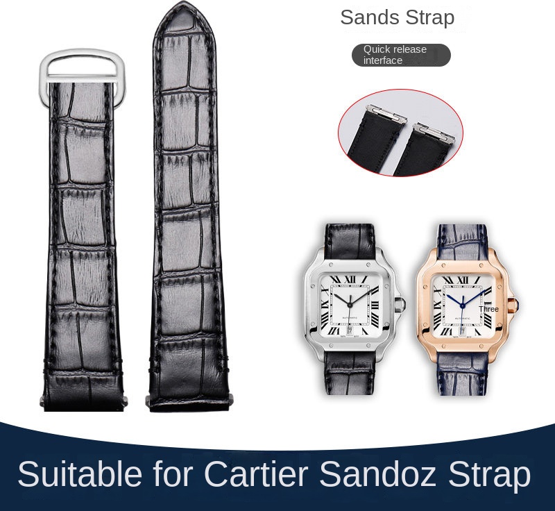 Pulseira de relógio de couro d - Cartier Watch Santos avaliação e preço