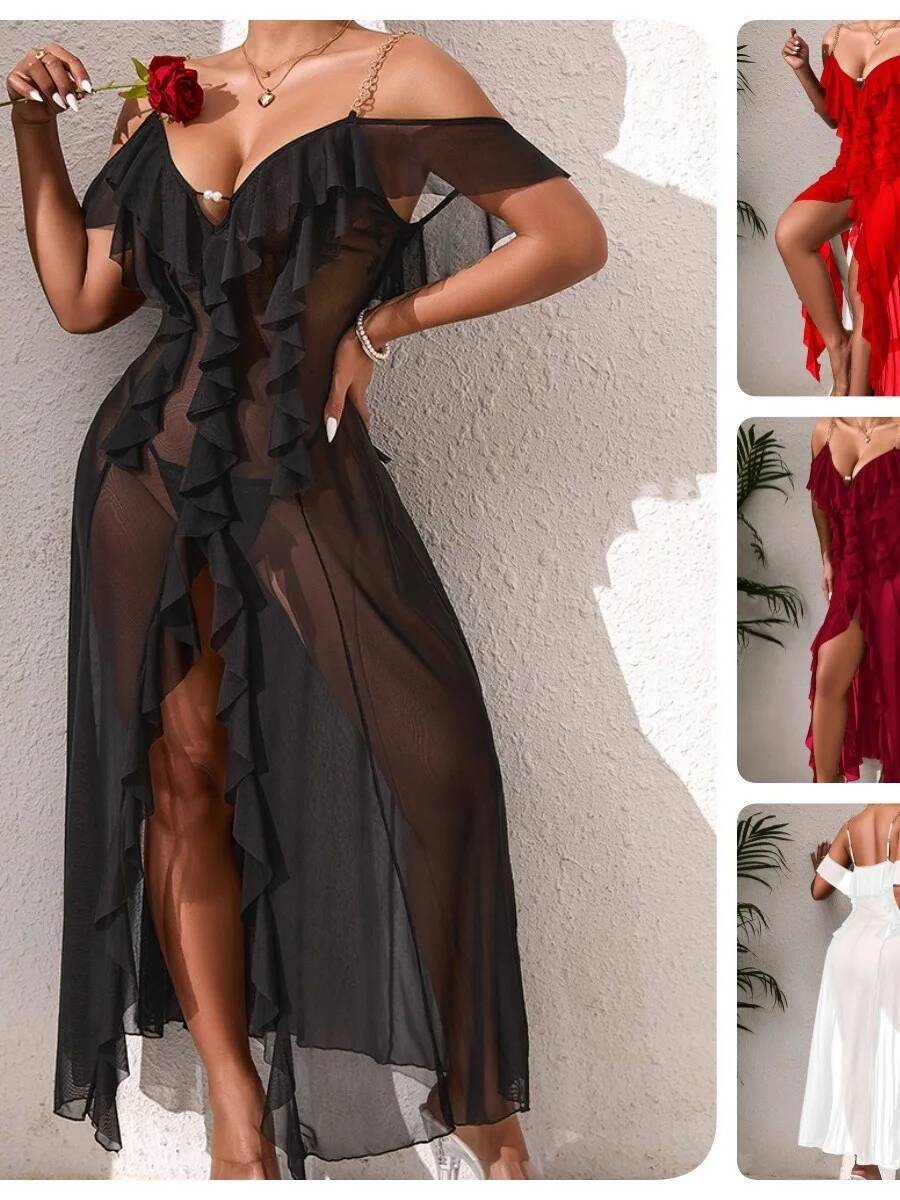 Camisola de malha de cor sólid - Mesh Strap Metal avaliação e preço