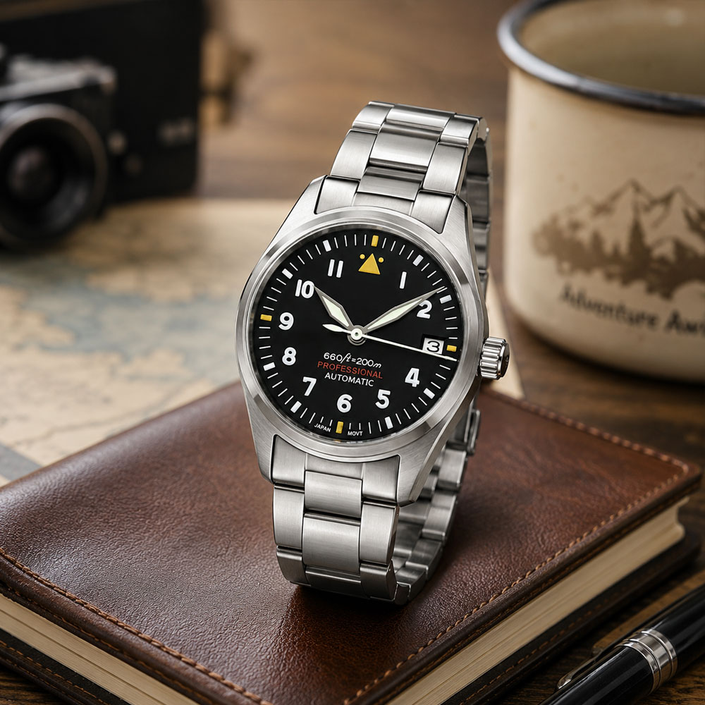 Relógio Piloto Personalizado c - Stainless Bracelet Diver avaliação e preço