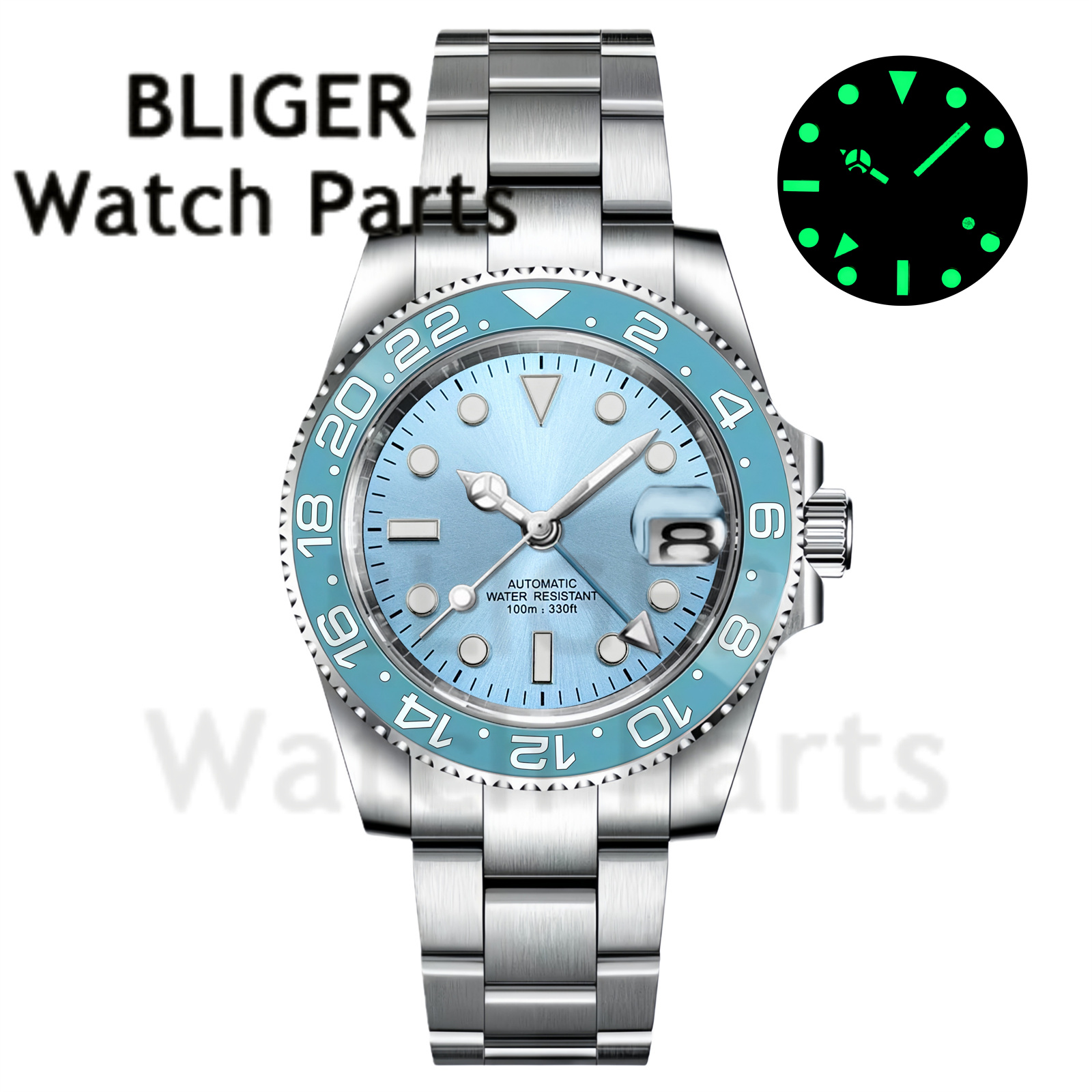 Relógio Mecânico Masculino GMT - Stainless Bracelet Diver avaliação e preço